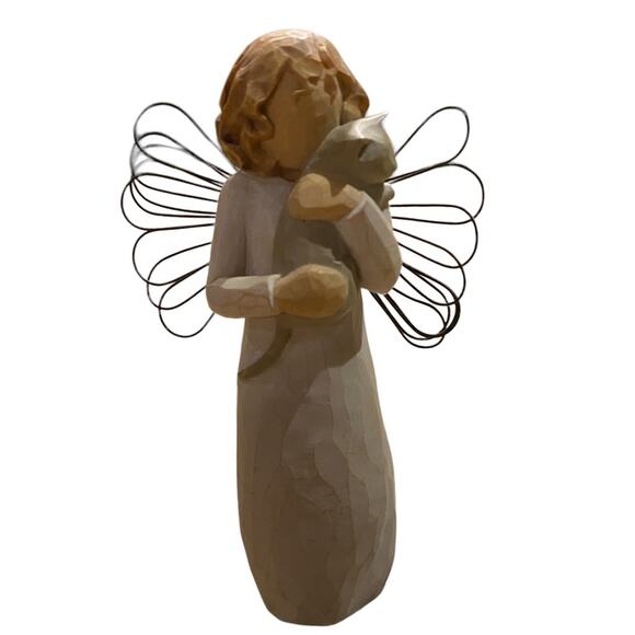 Willow Tree Angel Holding a kitten “With Affection” - Picture 1 of 4